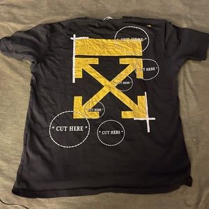 Black and yellow off white shirt